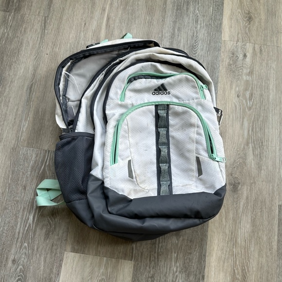 adidas Bags Larger Adidas Mint Green And White Backpack Poshmark
